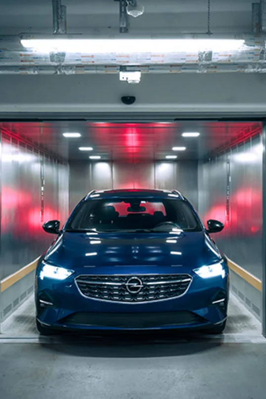 car lift with car
