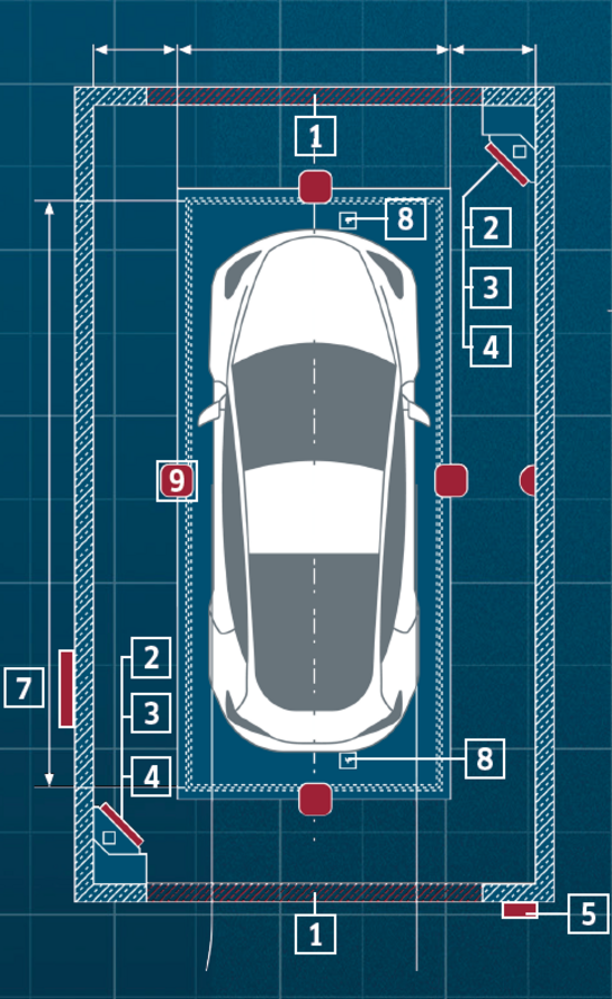 Top view of a cabin